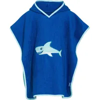 Playshoes Badeponcho Frottee-Poncho Hai blau
