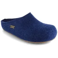 HAFLINGER Michel, Pantoffeln, Unisex-Erwachsene, Filz aus Wolle-37 EU-Blau (Jeans