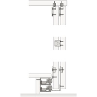 HAWA Combino 50 H MS Schiebetürbeschläge (Kombifront), 1400x2600x19mm für