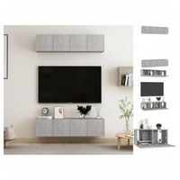 VidaXL TV-Schränke 4 Stk. Betongrau 60x30x30 cm Holzwerkstoff