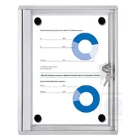 Showdown® Displays Schaukasten Economy XS silber 1x DIN A4