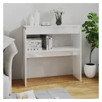 VidaXL Konsolentisch Hochglanz-Weiß 80x30x80 cm Holzwerkstoff