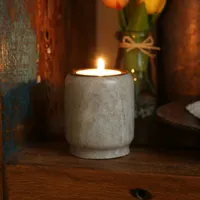 MARELIDA Teelichthalter Marmor Kerzenständer f. Teelichter o. LED Teelichter