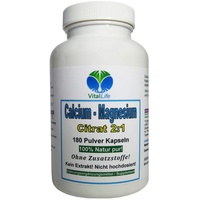 VitalLife CALCIUM Magnesium Citrat Komplex 180 Kapseln Calciumcitrat Magnesiumcitrat