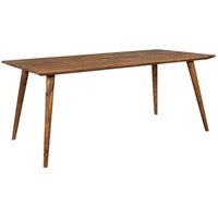 KADIMA DESIGN Esstisch ``Savio``: Retro Landhausstil, handgefertigt, Sheesham-Holz, Braun