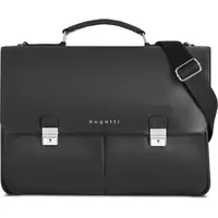Bugatti Valencia Aktentasche XL Leder 3-Hauptfächer 43 cm Laptopfach