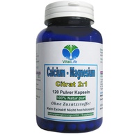 VitalLife CALCIUM MAGNESIUM Citrate Komplex 120 Kapseln Natur pur.