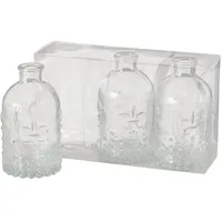 Boltze Vase Country 3-teilig (Blumenvase für Tischdekoration, Glas-Vase für