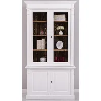Casa Padrino Landhausstil Schrank Weiß / Dunkelbraun 120 x