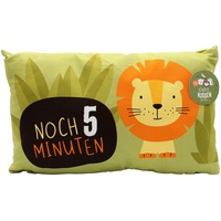 Dekohelden24 Kinder-Kuschel Kissen mit Löwe - Aufschrift - Noch