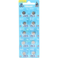 Vinnic Knopfzelle Alkaline AG5, LR48 Blister x 10