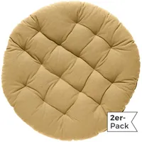 REDBEST Stuhlkissen rund 2er-Pack beige Ø Gr.: onesize