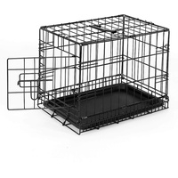 LIONTO Hundetransportkäfig Tiertransportbox Hundebox Größe (S) 45x31x36 cm