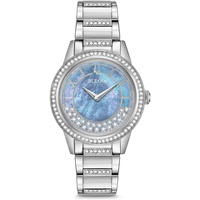 BULOVA Damen Analog Quarz Uhr mit Edelstahl Armband 96L260