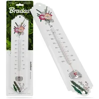 Bradas Metall Außen Thermometer 30cm  weiß