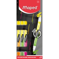 Maped FLUO DUO Textmarker farbsortiert, 3 St.