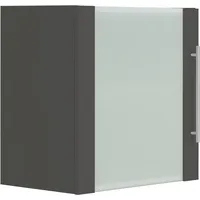 WIHO KÜCHEN Glashängeschrank »Unna«, Front mit Glaseinsatz grau