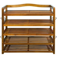 CASARIA Schuhregal Akazienholz 95x26x82cm