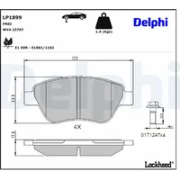 Delphi Bremsbelagsatz, Scheibenbremse LP1899