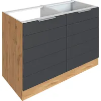 Kochstation Spülenschrank »KS-Luhe«, 120 cm breit, hochwertige MDF-Fronten mit