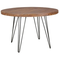 KADIMA DESIGN Esszimmertisch im Landhaus Look, 120 cm Durchmesser,
