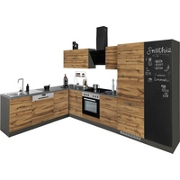 Kochstation Küchenzeile »KS-Trier«, mit E-Geräten, Stellbreite 220/330 cm