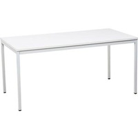 Gürkan Mehrzwecktisch weiß rechteckig, Vierkantrohr weiß, 120,0 x 80,0