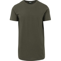 URBAN CLASSICS Shaped Long Tee T-Shirt, Grün (Oliv 176),