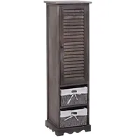 Mendler Badezimmerkommode HWC-H20, Badezimmer Schrank Badschrank Badregal, 120x27x29cm Massiv-Holz