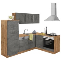 Kochstation Winkelküche »KS-Samos«, Stellbreite 230x170 cm, wahlweise mit E-Geräten,