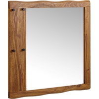 FineBuy Flurspiegel Holz Massiv 80x80x3 cm Spiegel Flur Diele