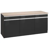 Kochstation Unterschrank »KS-Ohio«, Breite 180 cm, grau