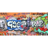 Express Küchen Küchenrückwand EXPRESS KÜCHEN "Graffiti", bunt, B:120cm H:55,9cm,