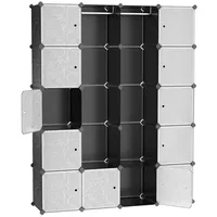 Songmics Steckregal mit 2 Kleiderstangen 143 x 36 cm