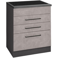 Kochstation Kochfeldumbauschrank »KS-Tulsa«, 60 cm breit, 2 Schubladen, 1