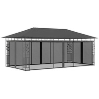 VidaXL Pavillon mit Moskitonetz 6x3x2,73 m Anthrazit