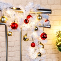 Spetebo LED Weihnachtsgirlande mit Lichterkette - weiß / 5m