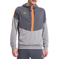 Erima Squad Hoodie slate grey/monument grey/new orange M