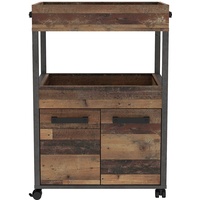 Forte Barschrank Home Bar Holzoptik Vintage Braun