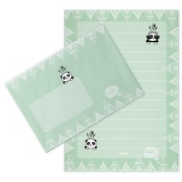 Dabelino Liniertes Briefpapier-Set für Kinder: Lama/ Alpaka (für Mädchen