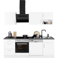 Kochstation Küchenzeile »KS-Haiti«, ohne E-Geräte, Breite 220 cm, weiß