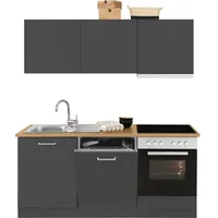 Kochstation Küchenzeile »KS-Kehl«, mit E-Geräten, Breite 180 cm, inkl.