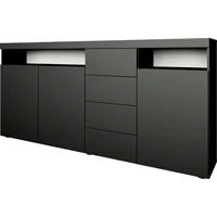 Borchardt Möbel Highboard »Kapstadt«, Breite 200 cm schwarz
