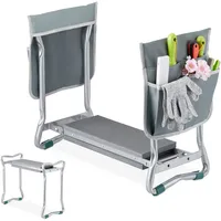 Relaxdays Kniebank für Gartenarbeit, gelenkschonend, klappbar, bis 150 kg,
