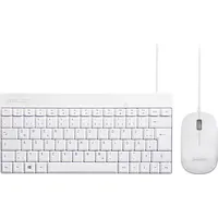 Perixx PERIDUO-212 DE, Mini USB-Tastatur und Maus Set, Weiß