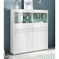 Borchardt Möbel Vitrine »Florenz«, Höhe 125 cm, weiß