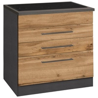 Kochstation Kochfeldumbauschrank »KS-Tulsa«, 80 cm breit, 2 Schubladen, 1
