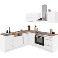 Kochstation Winkelküche »KS-Samos«, Stellbreite 220x220 cm, wahlweise mit E-Geräten,