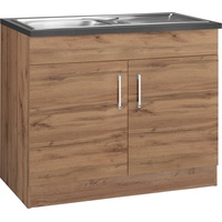 Kochstation Spülenschrank »KS-Colmar«, 100 cm, mit Metallgriff