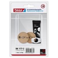 Tesa Power.Kit-Adapter BK177-2, selbstklebendes Ersatzteil-Set, Metallplatte, Durchmesser 34mm, Höhe